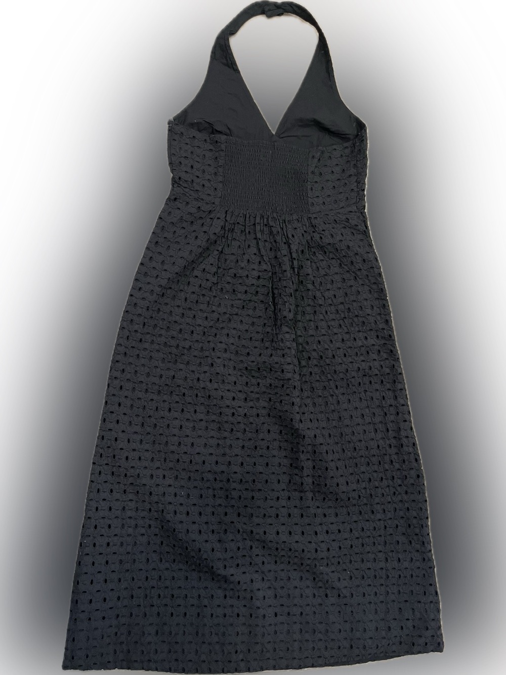 A New Day Black Eyelet Halter Dress NWT Size M Midi Maxi - Picture 2 of 3